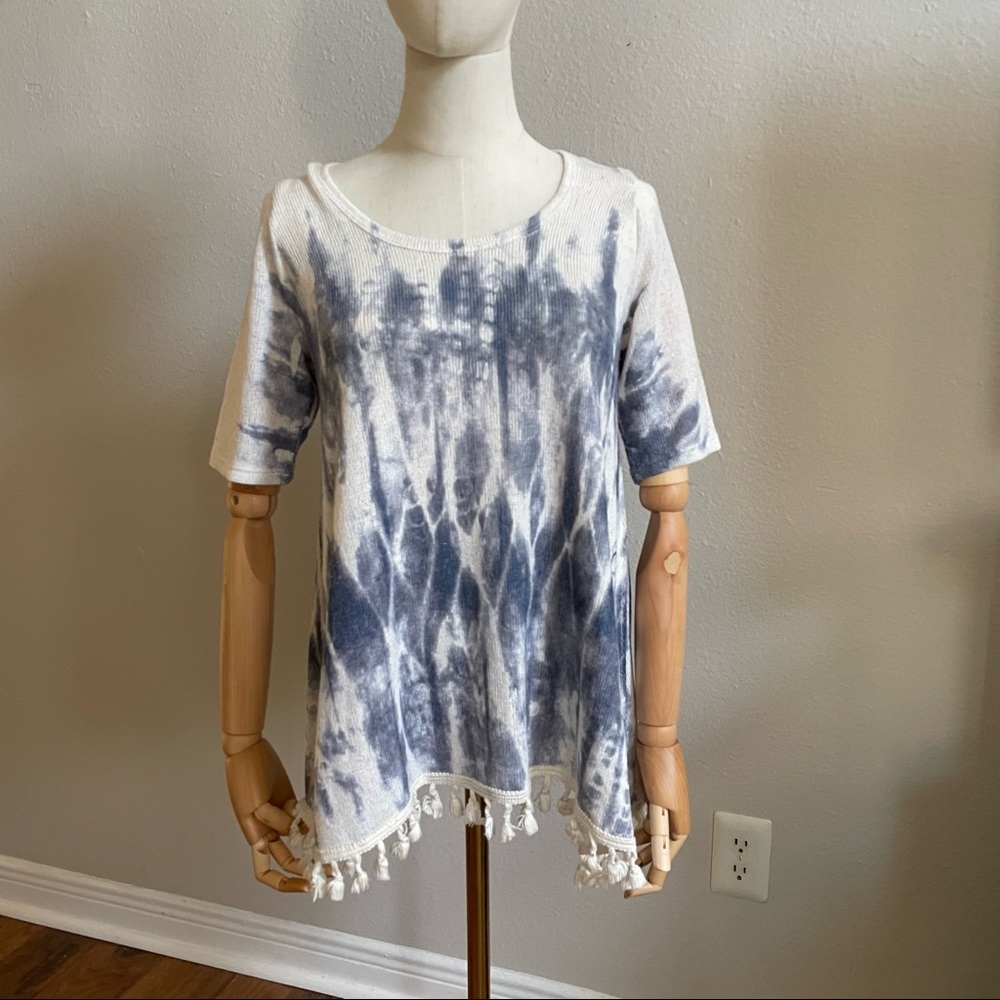 Tie-Dye T-Shirt with Fringe